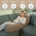thumbnail image 6 of Pharmedoc Pregnancy Pillows, U-Shape Full Body Pillow – Jersey Cover Walnut – Pregnancy Pillows for Sleeping – Body Pillows for Adults, Maternity Pillow and Pregnancy Must Haves, 6 of 7