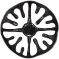 thumbnail image 6 of DecMode 13", 11"W Round Drip Black Aluminum Metal Decorative Bowl with Open Frame Design, Set of 2, 6 of 12
