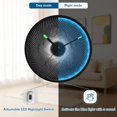 thumbnail image 5 of Indoor 12' Voice-Activated Luminous Decoration Wall Clock With LED Night Light Black White Spiral, 5 of 8