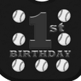 thumbnail image 4 of Inktastic First Birthday Baseball Boys Baby Bib, 4 of 4