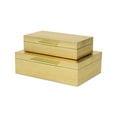 thumbnail image 2 of Lusan Rectangular Decorative Box Set - Gold Faux Snakeskin, 2 of 2