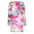 thumbnail image 5 of IROINNID Cardigan for Women Open Front On Sale Lightweight Printing Long Sleeve Casual Outerwear Blouse Cardigan Outerwear with Pocket,Pink B, 5 of 5