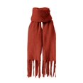 thumbnail image 3 of ZSQDM Autumn and Winter New Coarse Fringed Circle Sand Solid Color Scarf for Women and Men Thickened Shawl beanie of Men Witch Hat Scarf ,Hat,& Gloves Cradle Cap, 3 of 3
