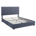 thumbnail image 2 of Furniture of America Harper Fabric Upholstered Full Bed with 4-Drawer in Gray, 2 of 19