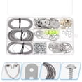 thumbnail image 1 of HOOWIFFY 1 Set of 100 Photo Frame Hooks Screws and Wire Rope Accessories Kit, 1 of 7