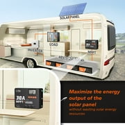 LiTime 30A MPPT Bluetooth 12V/24V/Auto DC Input Solar Charge Controller Adjustable LCD Display