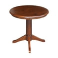 thumbnail image 3 of International Concepts 3-Piece Dining Set with 30" Round Pedestal Table and 2 Cross Back Chairs, Espresso, 3 of 8
