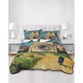 thumbnail image 2 of Twin XL Quilt Bedding Set, Blue Starry Reversible Summer Quilt 3 Pieces, Modern Abstract Art Lightweight Bedspreads Coverlets with 2 Pillow Shams for All Seasons, 2 of 5