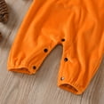 thumbnail image 6 of Toddler Baby Boys Girls Halloween Clothes Pumpkin Face Print Romper Long Sleeve Hoodie Outfit Set, 6 of 9