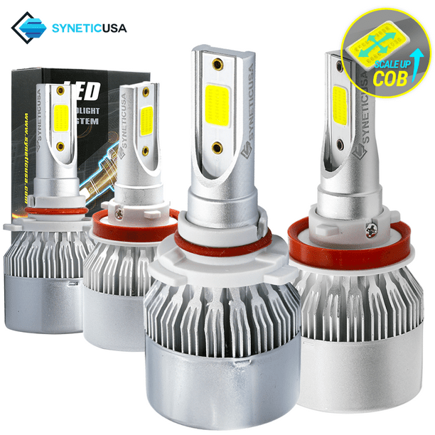 9005+H11 Combo 20000LM CREE LED Headlight Kit High & Low Beam Light Bulbs - Walmart.com
