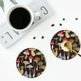 thumbnail image 5 of Disketp Various Mushrooms Funny Coasters,6 Pcs Leather Coasters With Holder, Perfect Housewarming Hostess Gifts,Protect Furniture From Water Marks Scratch And Damage, 5 of 9