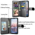 thumbnail image 3 of Wallet Phone Case for Samsung Galaxy A14 5G, PU Leather Wallet Case Cover and Cash Credit Card Holder for Women Men, Ebizware Detachable Wallet Case with Magnetic Kickstand & Strap-Black, 3 of 8