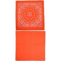 CTM Cotton Solid and Paisley Print Neon Bandana Kit (Pack of 2)