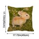 thumbnail image 3 of Fiudx Liquidación De Ahorros De Verano Funda De Almohada De Lino De Pascua Funda De Almohada Con Patrón De Conejo, 3 of 3