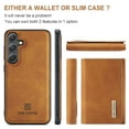 thumbnail image 2 of Allytech 2 in 1 Detachable Wallet Case for Samsung Galaxy S24 with Cash Pocket & Cash Slots, [Full Body Protection] [Magnetic Clasp] Luxury PU Leather Shockproof Slim Kickstand Case - Brown, 2 of 9