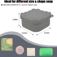 thumbnail image 3 of ACDANC Square Travel Soap Case,Silicone Soap Case with Soap Saver,Portable Shampoo Bar Soap Box for Shower,Travel,Camp (Dark Gray), 3 of 7