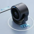 thumbnail image 6 of Personal Desk Fan, Strong Turbo Quiet Small USB Fan, 360° Rotate & 5 Speeds Adjustable, 17hrs Running, 4000mAh Battery Operated Portable Fan with LED Display for Home Office Desktop-Black, 6 of 14
