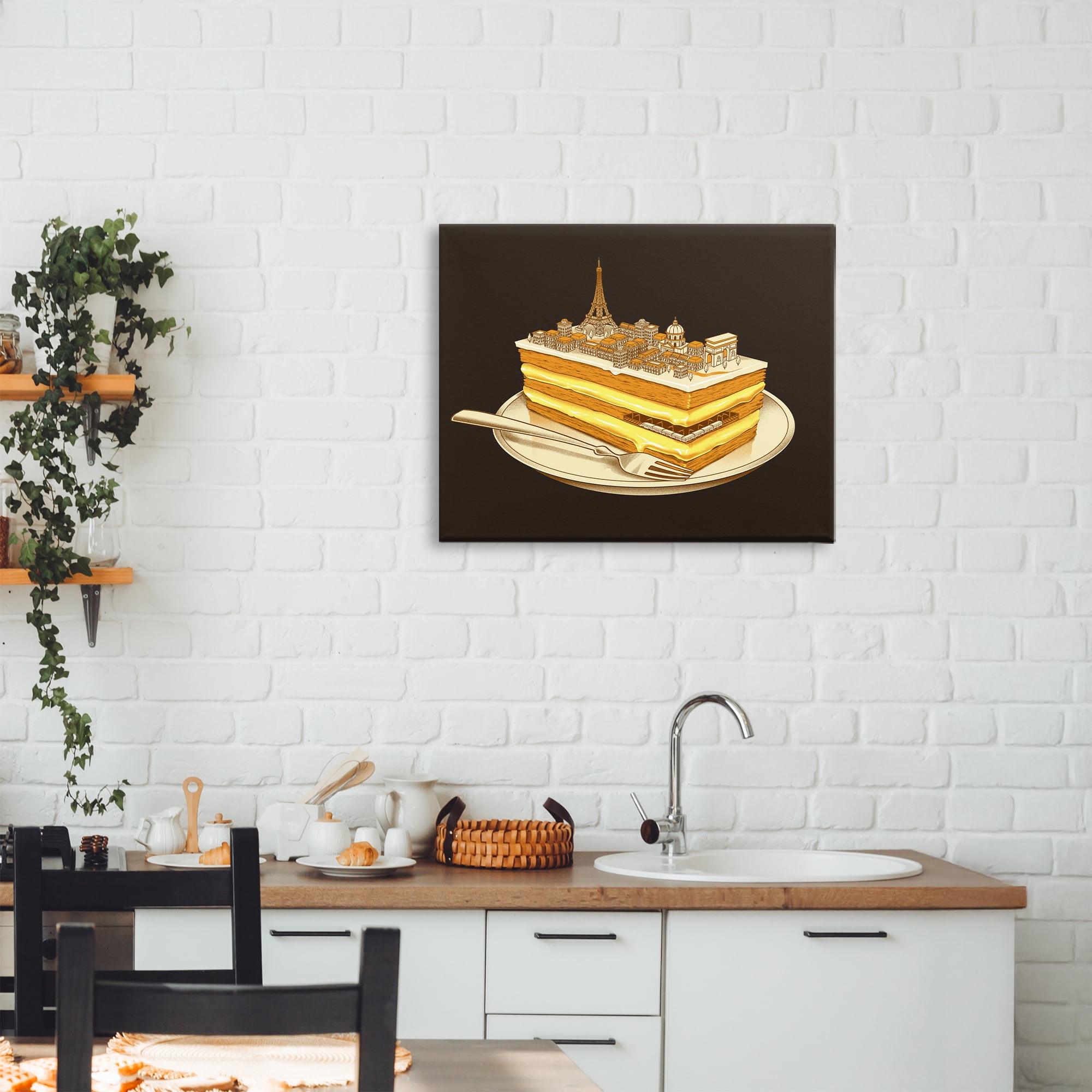 Stupell Industries Hungry For Travels Paris Canvas Wall Art, design by Tobe Fonseca