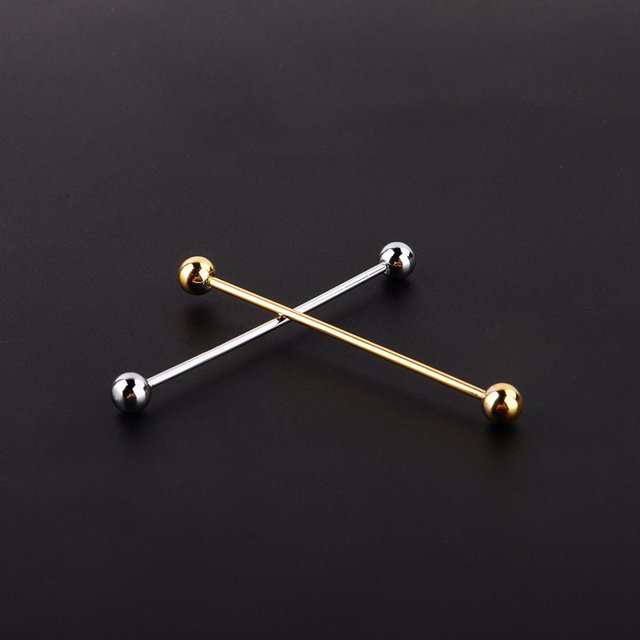 Pin De Solapa De Metal Para Traje De Hombre, 2 Piezas, Collar De Acero En Tono Chapado En Oro