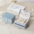 thumbnail image 1 of Dozi 3-Layer GrayJewelry Organizer Box - PU Leather Dustproof & Moisture-Resistant Storage Case for Necklaces, Rings, Earrings & Small Accessories, 17x12x8cm - Anti-Oxidation Design with Creative, 1 of 6