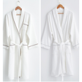thumbnail image 5 of Albornoz de Hotel, camisón de salón de belleza bordado de algodón blanco grueso, albornoz fino de verano JAMW Sencillez, 5 of 5