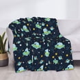thumbnail image 3 of Yiaed Galaxy With Ufo Print Blanket Throw Blanket Soft Cozy Flannel Blanket for Home Bed Sofa Couch Chair-40"x30", 3 of 6