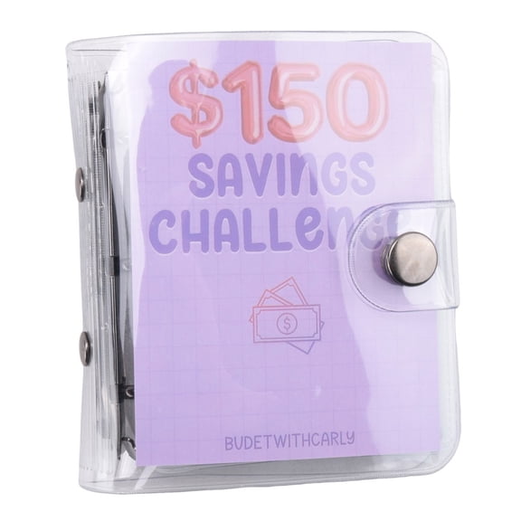 Rollbacks & More 3Pcs Mini Binder Savings Challenge 150/300/500 Saving Money Budgets Cash Envelope Wallet Budget Notebook