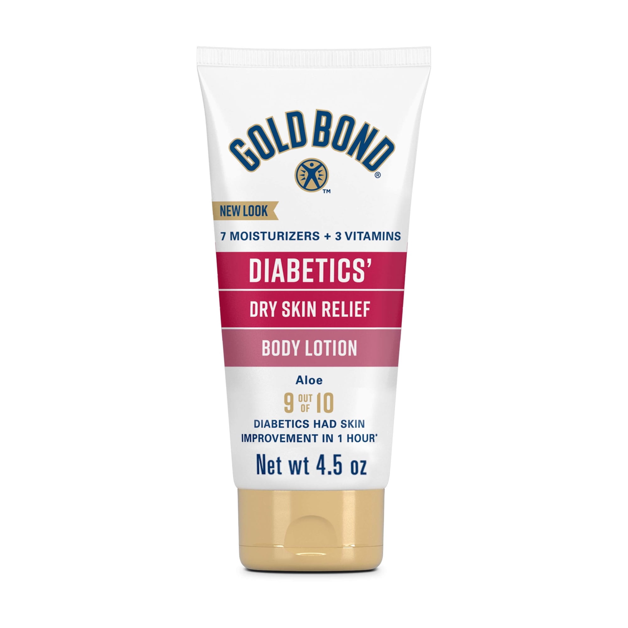 Gold Bond Diabetic Body Lotion, Dry Skin Relief with Vitamin E & Aloe to Soothe and Moisturize Flaky, Rough Skin, 4.5 oz