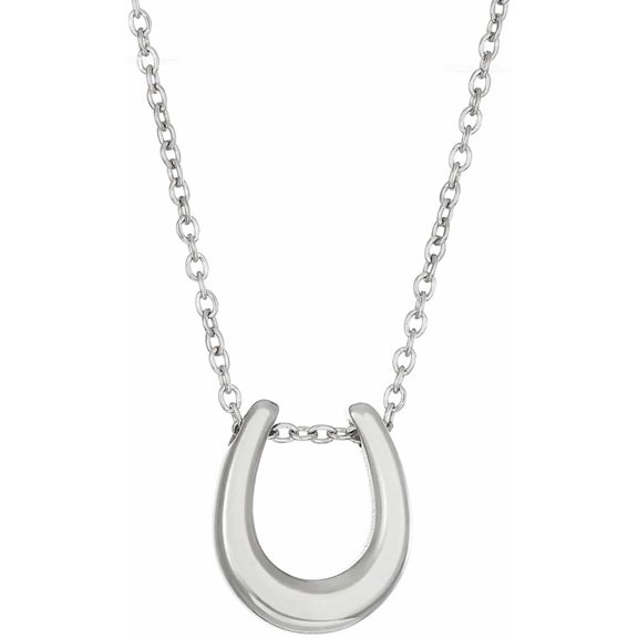 Zephyriana Horseshoe Necklace for Women Stainless Steel Horseshoe Necklace Gold U Shaped Necklace Pendant Round Snake Chain Necklace Fashion Jewelry