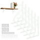 thumbnail image 1 of Soportes de estante de 6 paquetes, soporte de estante de pared de hierro de 10 pulgadas para hogar/cocina/bricolaje decorativo [Blanco], 1 of 1