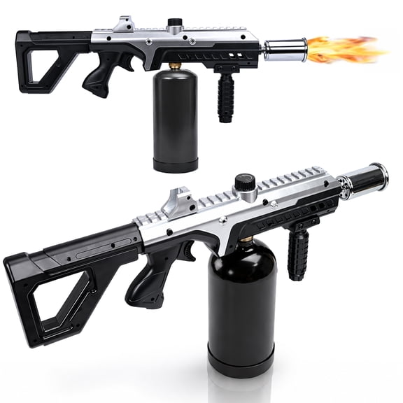 Propane Torch Head, Flamethrower With Adjustable Flame, Blow Torch for Campfire, Fire Pit Starter, Fun Gift (Propane Tank Not Included)