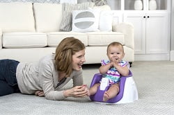 Regalo My Little Booster Seat 2-in-1 with Tray, Easy Clean, Purple, Unisex, Ages 6 to 30 Months, Up to 50 lb