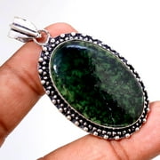 Green Paradise Gemstone Handmade Fashion Ethnic Pendant Jewelry 2.4" SA 9927