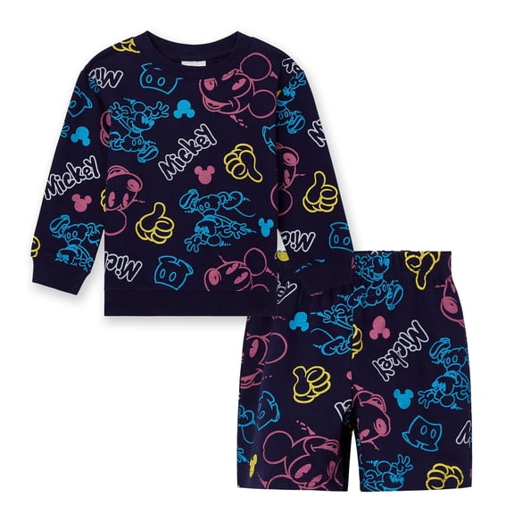 Conjunto de sudadera y shorts para bebé niño Disney Mickey Mouse 12 meses