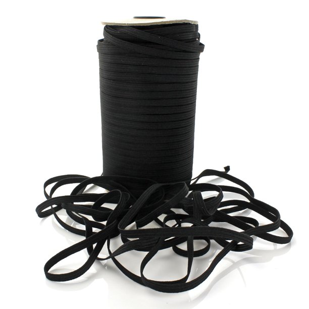 1/4" Width Skinny Elastic Band Braided Cord Soft Elastic Bands For