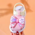 thumbnail image 4 of Gubotare Baby Sandals Girl Baby Boys Girls Sandals, Soft Non-Slip Rubber Sole Summer Toddler Baby Walking Shoes, Flat Shoes First Walkers Size 4.5 (Pink, 4.5), 4 of 9