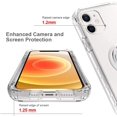 thumbnail image 3 of navor Étui Transparente Compatible pour iPhone 12 Pro 6.1 Pouces, Support Anneau Métallique Compatible avec Support Magnétique pour Voiture Protection contre les Chutes et Dos Rigide Transparent (Crystal Clair), 3 of 4