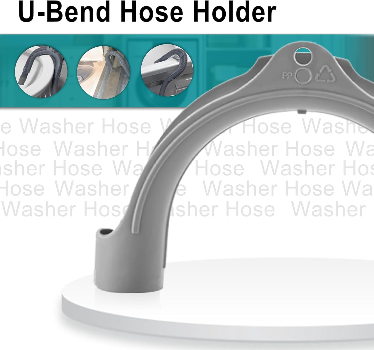 TOMOON 12Ft Universal Washing Machine Drain Hose Flexible Extension Hose with Clamp,Industrial Grade Polypropylene Corrugated,Fit for Most Household Washing Machines(10-Years Warranty)