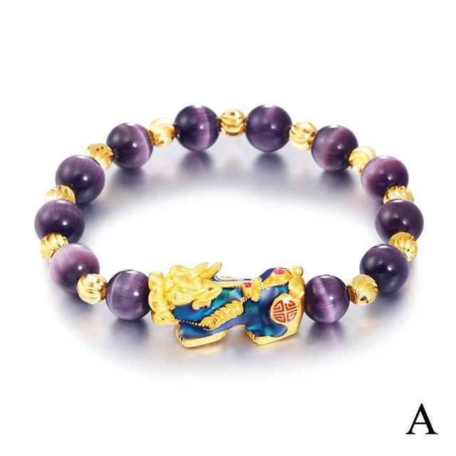 Bracelet Perles Feng Shui pour Hommes Femmes Bracelet Chanceux Q7B8