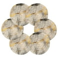 thumbnail image 2 of 6 Pcs Grey and Gold Marble Drink Coasters with Holder Absorbent Coaster Sets Cup Heat-Resistant Hot Pads Mats for Bar Table Protection, 2 of 7