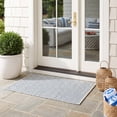thumbnail image 3 of Safavieh Courtyard Finnian Solid Indoor/Outdoor Area Rug, Gray/Navy, 4' x 5'7", 3 of 17