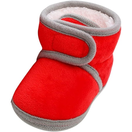

QWZNDZGR Outdoor Boots Waterproof Walking Shoes Flat Plush Warm Home Shoes Toddler Girl Warm Winter Snow Boots Plush