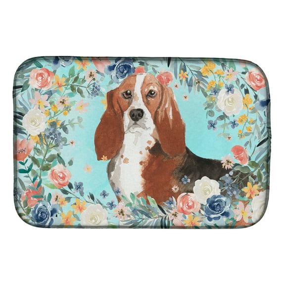 Basset Hound Dish Drying Mat