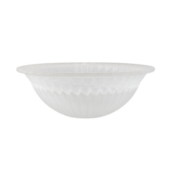 Aspen Creative 23512-11, 2-Tone Alabaster/Amber Replacement Glass Shade, 16-1/8" D x 5-7/8" H