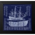 thumbnail image 2 of Lavoie, Tina 16x15 Black Modern Framed Museum Art Print Titled - British War Ship Blueprint, 2 of 5