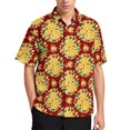 thumbnail image 4 of Camisas casuales con estampado completo de rosas en 3D y flores para hombre, camisas y blusas hawaianas de manga corta con botones para playa, ropa de calle de verano, 4 of 5