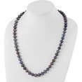 thumbnail image 2 of Sterling Silver Rhod-Plated 9-10mm Black Fwc Pearl Necklace Made In Canada qh5157-24, 2 of 5