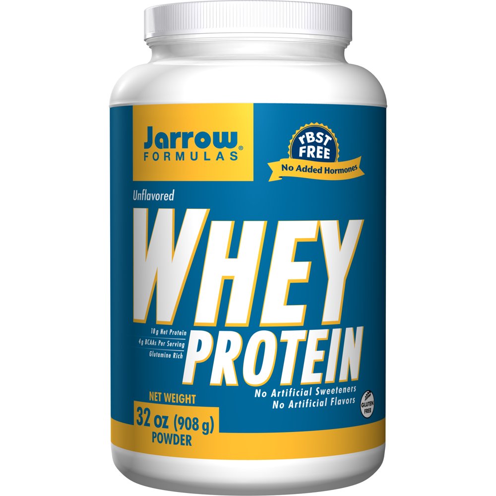 Jarrow Formulas Whey Protein Powder, Unflavored, 18g Protein, 2lb, 32oz