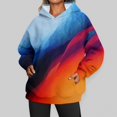 thumbnail image 4 of Gibobby Sudadera mujer, Sudaderas de gran tamaño para mujer, atlética, con capucha Sherpa, con capucha, para mujer, con bolsillos(Azul,XG), 4 of 5