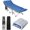 Blue Grey, variant on Military Camping Cot, Portable Folding Cots for Sleeping with Carry Bag, Outdoor Camping Bed for Adults with Side Pocket, Support 300 Lbs, Silver Greige